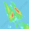 Carte topographique Thetis Island, altitude, relief