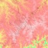 Carte topographique Fayette County, altitude, relief
