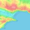 Carte topographique Freshwater East, altitude, relief