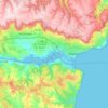 Carte topographique Municipalité de Varna, altitude, relief