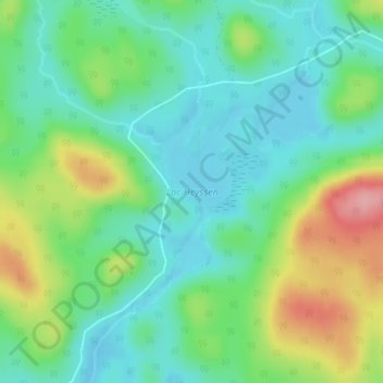 Carte topographique Lac Heyssen, altitude, relief