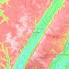 Carte topographique Sequatchie County, altitude, relief