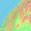 Carte topographique Fiordland Community, altitude, relief