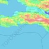 Carte topographique Département du Sud-Est, altitude, relief