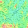 Carte topographique Hengyang, altitude, relief