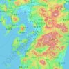 Carte topographique Préfecture de Kumamoto, altitude, relief