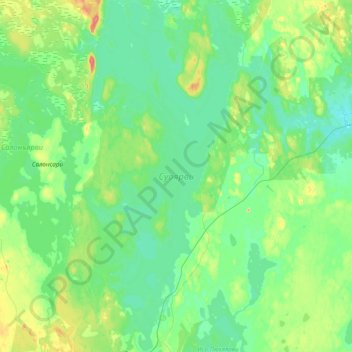 Carte topographique Суоярви, altitude, relief