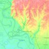 Carte topographique West Feliciana Parish, altitude, relief