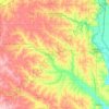Carte topographique Otoe County, altitude, relief