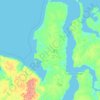 Carte topographique полуостров Ямал, altitude, relief