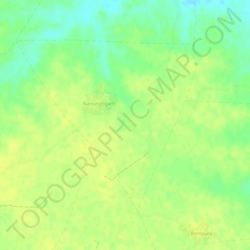 Carte topographique Narsinghgarh, altitude, relief