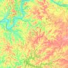 Carte topographique Breckinridge County, altitude, relief