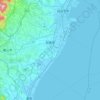 Carte topographique 鈴鹿市, altitude, relief
