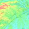 Carte topographique Saline County, altitude, relief