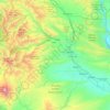 Carte topographique Yakima County, altitude, relief