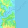 Carte topographique Chesapeake Beach, altitude, relief