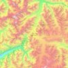 Carte topographique Fedtschenko-Gletscher, altitude, relief
