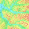Carte topographique Entre Deux Mers, altitude, relief
