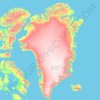 Carte topographique Groenland, altitude, relief