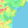 Carte topographique Yona Municipality, altitude, relief