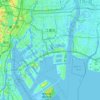 Carte topographique Arrondissement de Kōtō, altitude, relief