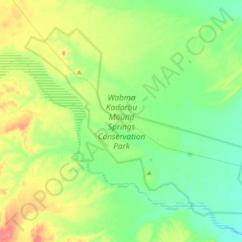 Carte topographique Wabma Kadarbu Mound Springs Conservation Park, altitude, relief