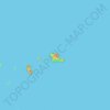 Carte topographique Mercury Islands, altitude, relief