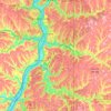 Carte topographique Brooke County, altitude, relief