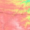 Carte topographique Dodge County, altitude, relief