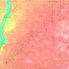 Carte topographique Le Sueur County, altitude, relief