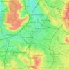 Carte topographique London Borough of Merton, altitude, relief