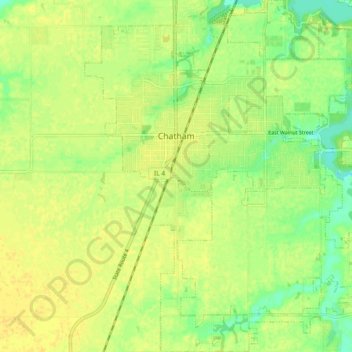 Carte topographique Chatham, altitude, relief