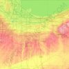 Carte topographique Lake County, altitude, relief