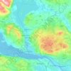 Carte topographique West Dunbartonshire, altitude, relief