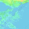 Carte topographique Saint Bernard Parish, altitude, relief