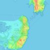 Carte topographique Kamay Botany Bay National Park, altitude, relief