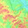Carte topographique Hocking Township, altitude, relief