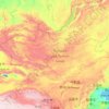 Carte topographique Mongolie, altitude, relief