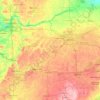 Carte topographique Grand River, altitude, relief