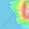Carte topographique Réserve naturelle marine de la Réunion, altitude, relief