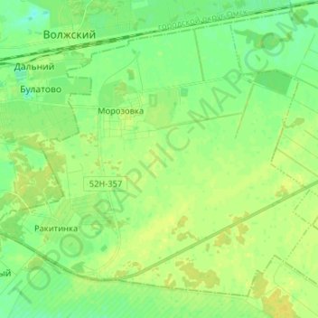 Carte topographique Морозовское сельское поселение, altitude, relief