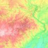Carte topographique Mark Twain National Forest, altitude, relief