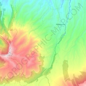 Carte topographique Rumipamba, altitude, relief