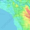 Carte topographique City of Port Phillip, altitude, relief