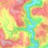 Carte topographique Wye Valley, altitude, relief