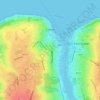 Carte topographique Cowes, altitude, relief