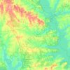 Carte topographique Sabine County, altitude, relief