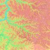 Carte topographique Wetzel County, altitude, relief