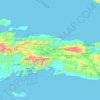Carte topographique Département des Nippes, altitude, relief