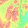 Carte topographique Big Hole River, altitude, relief